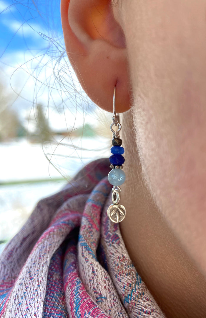 Sterling Silver and Natural Stone Earrings