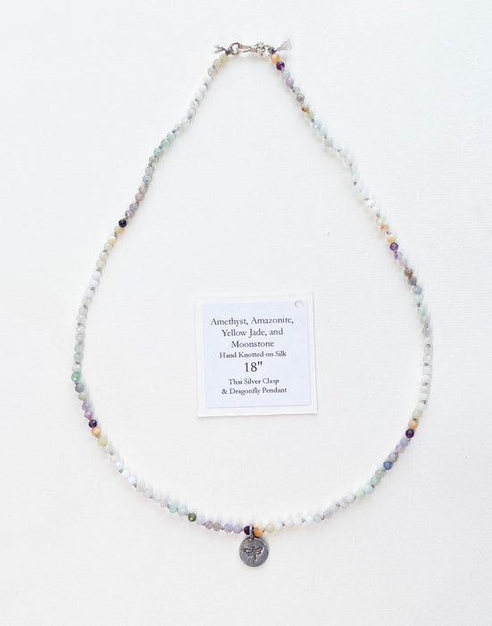 Hand-Knotted Stone Necklace - #1