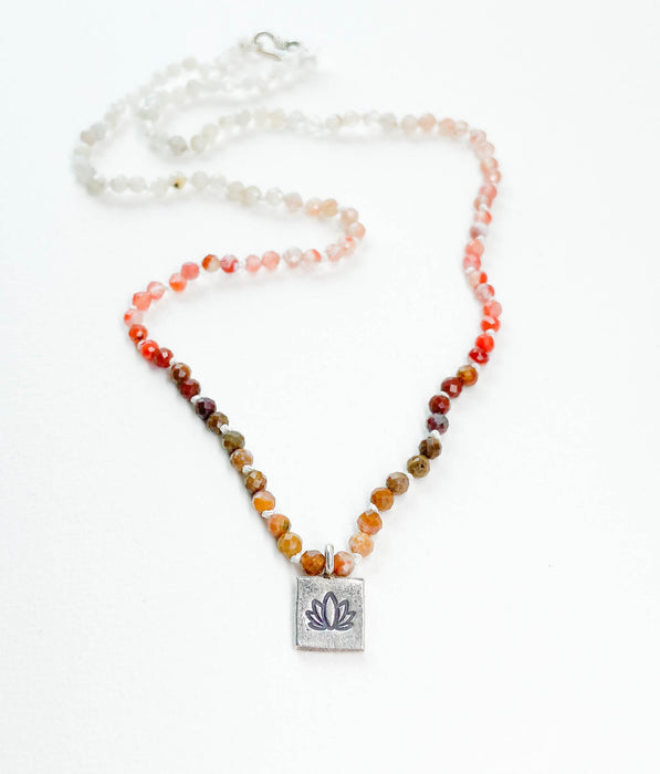 Hand-Knotted Stone Necklace - #2