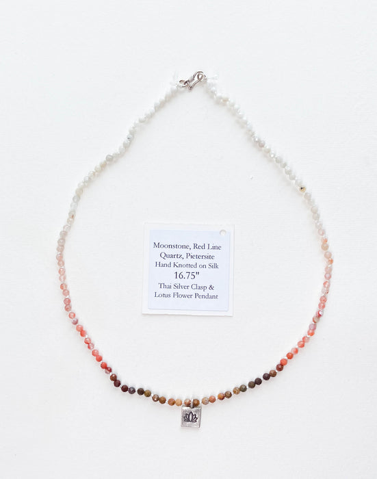 Hand-Knotted Stone Necklace - #2
