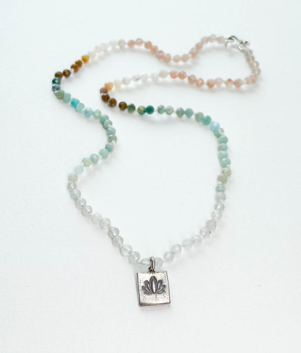 Hand-Knotted Stone Necklace - #3