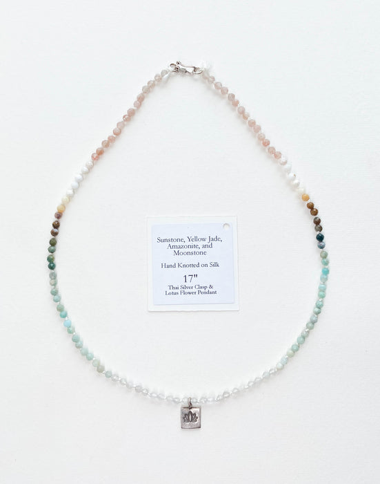Hand-Knotted Stone Necklace - #3
