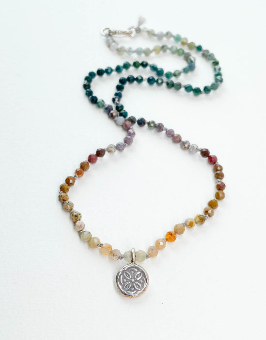 Hand-Knotted Stone Necklace - #4