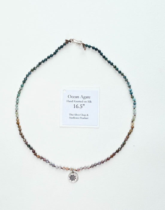Hand-Knotted Stone Necklace - #5
