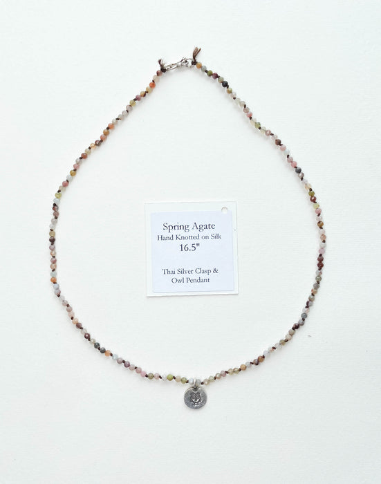Hand-Knotted Stone Necklace - #6