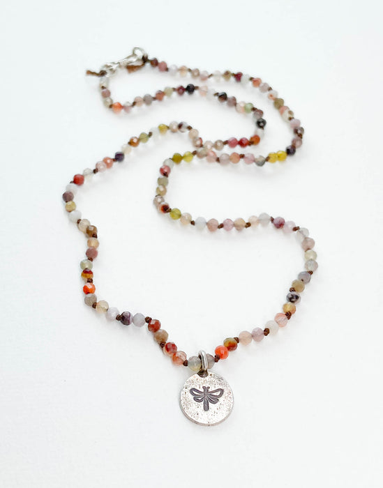 Hand-Knotted Stone Necklace - #8