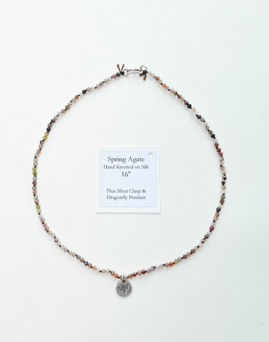 Hand-Knotted Stone Necklace - #8