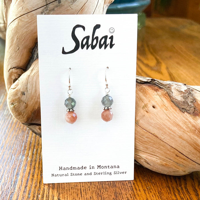 Labradorite and Sunstone - 6mm